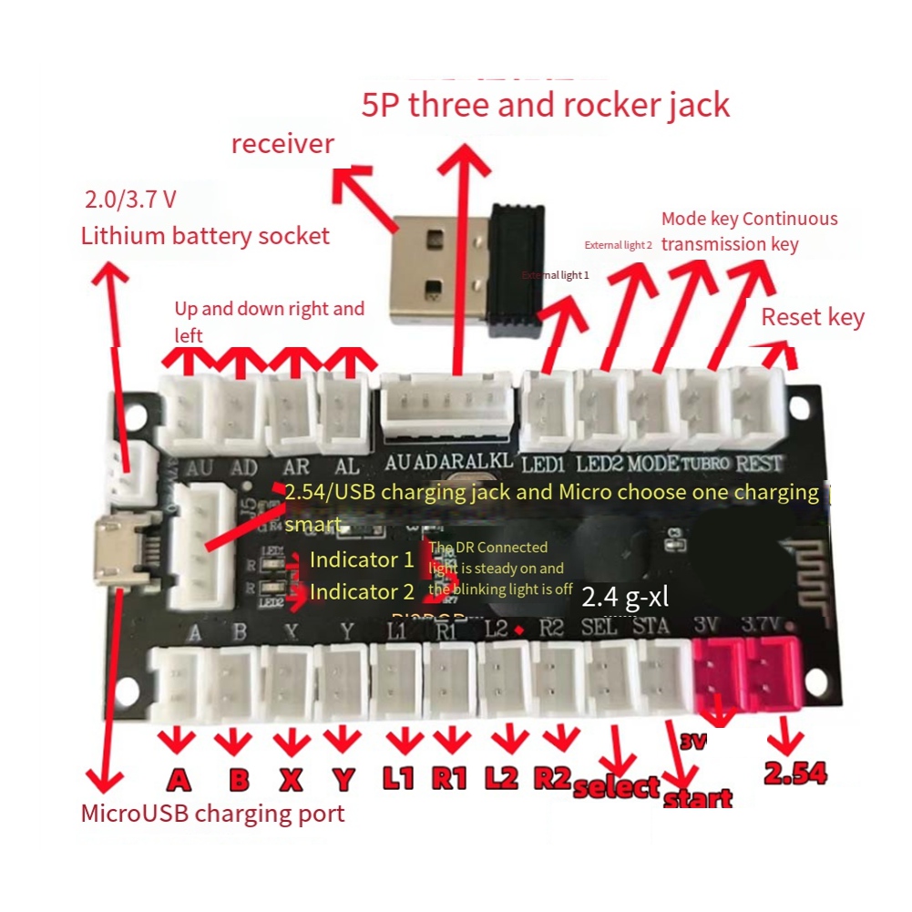 Board Game Pc - L77A 2.4G Wireless Zero Delay Joystick
