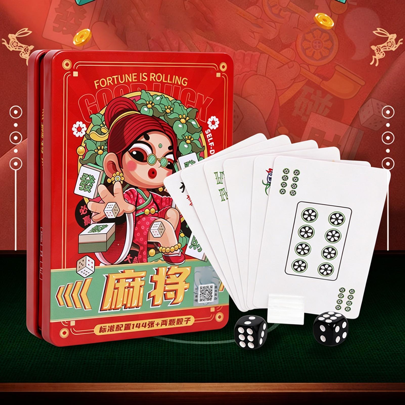 Card Game Deck - Playing Cards Mahjong Tiles Family Game