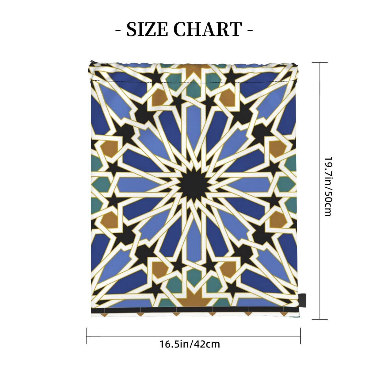 Arabic Tile I Backpacks Multi- - Tile Bag Drawstring 评论和价格