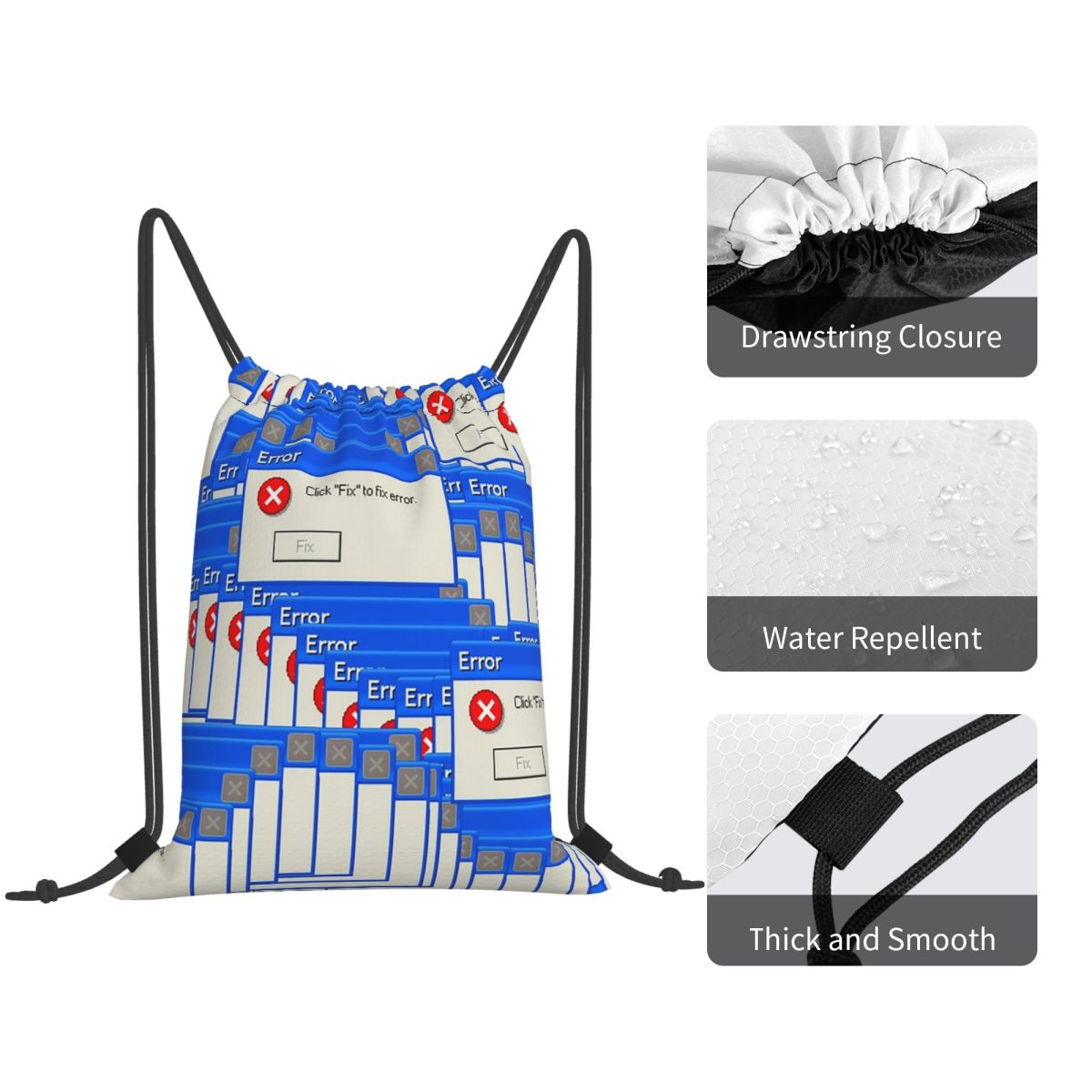 Windows Xp Error Tiled Backpac - Tile Bag Drawstring 评论和价格