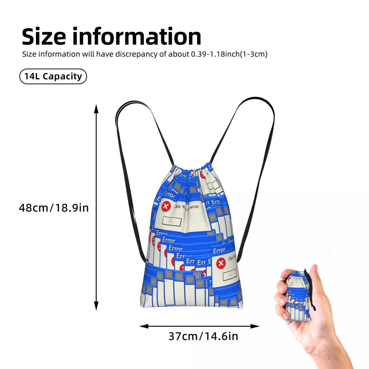Windows Xp Error Tiled Drawstr - Tile Bag Drawstring 评论和价格