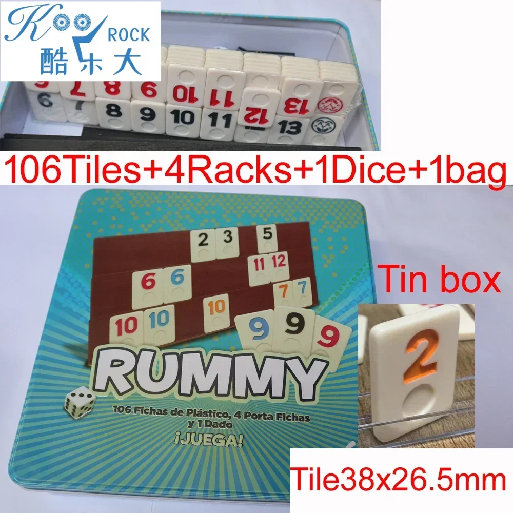 106 Tiles Digital Rummy with 4 - Board Game Instruction 评论和价格