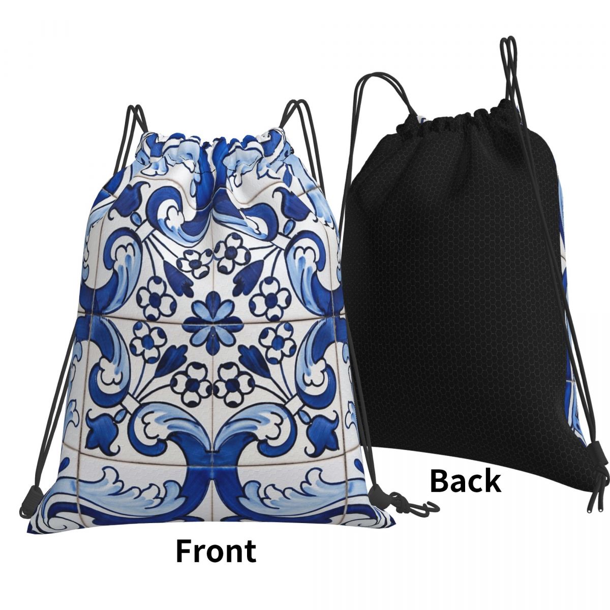 Antique Classic Lisbon Blue Az - Tile Bag Drawstring 评论和价格