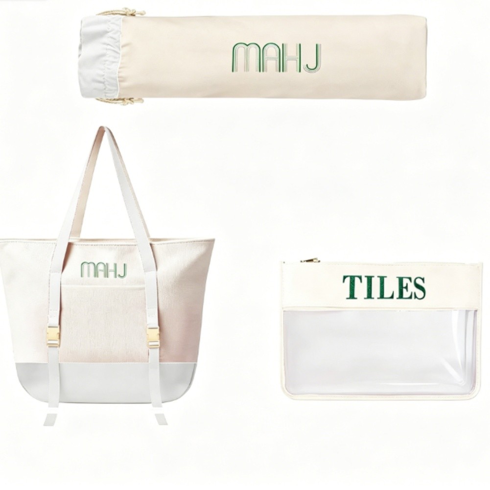 Canvas Tote Bag Set for Mahjon - Tile Bag Drawstring 评论和价格