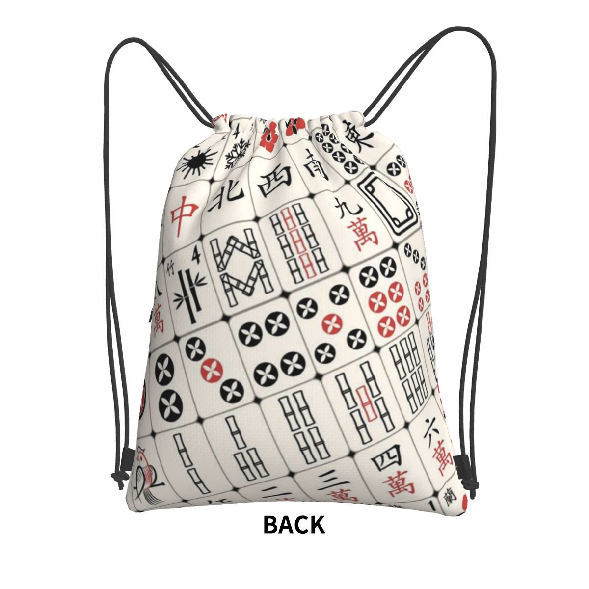 Mahjong Tile Pattern Backpacks - Tile Bag Drawstring 评论和价格